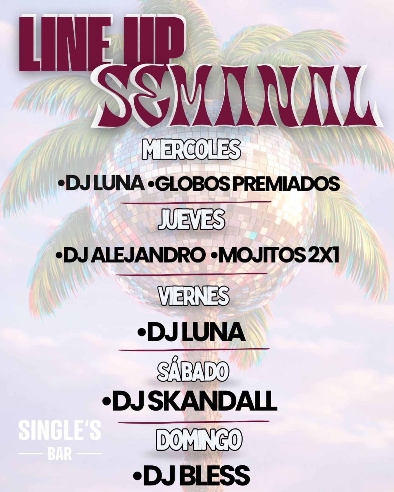 ¡TE ESPERAMOS!🔥
En tu Spot de confianza🫵🏼
#singlesbar