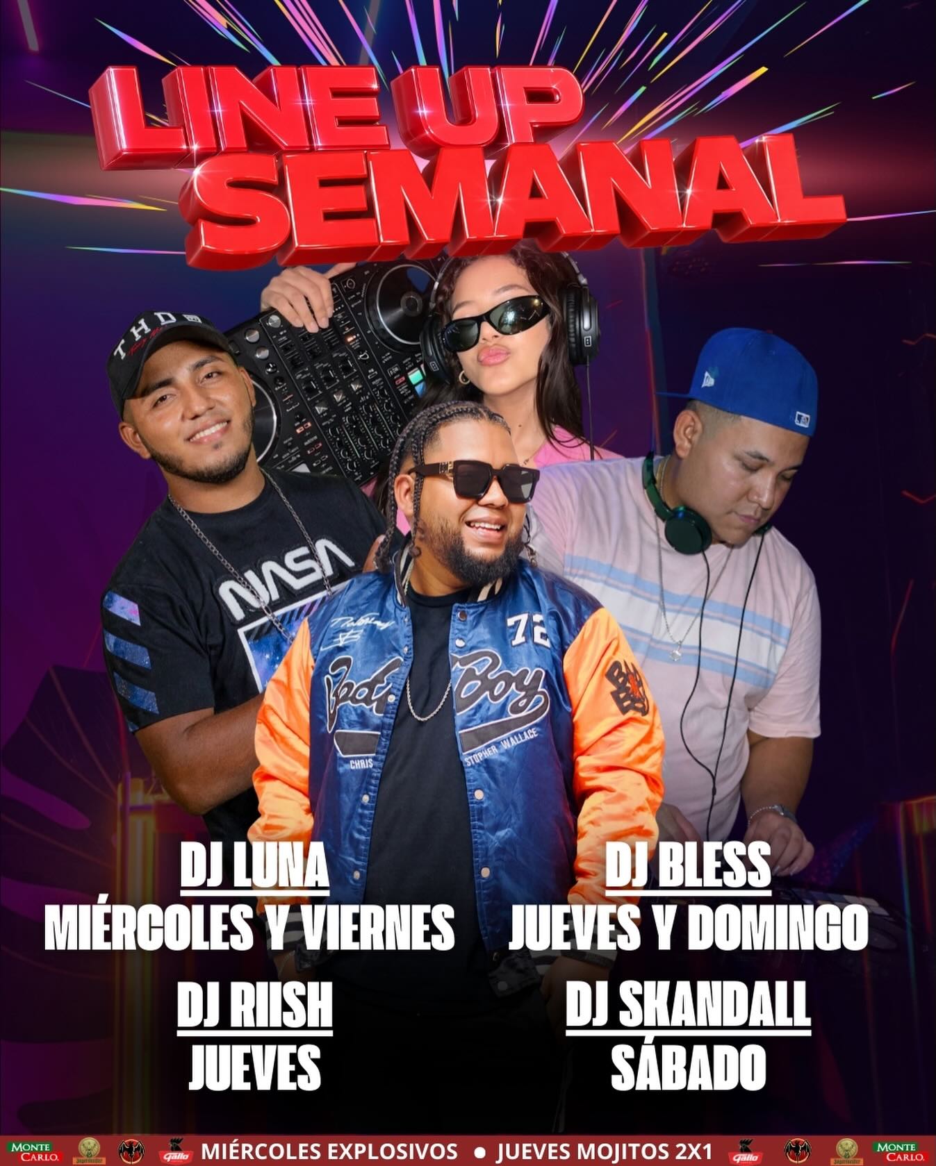 LINE UP SEMANAL🤩🔥
No te lo puedes perder 🔥
#singlesbar